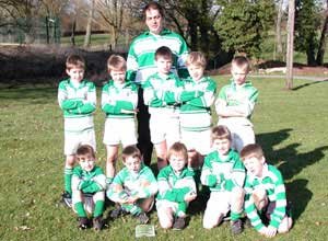 picture showing the successful Under 8 A team with coach James Spicer